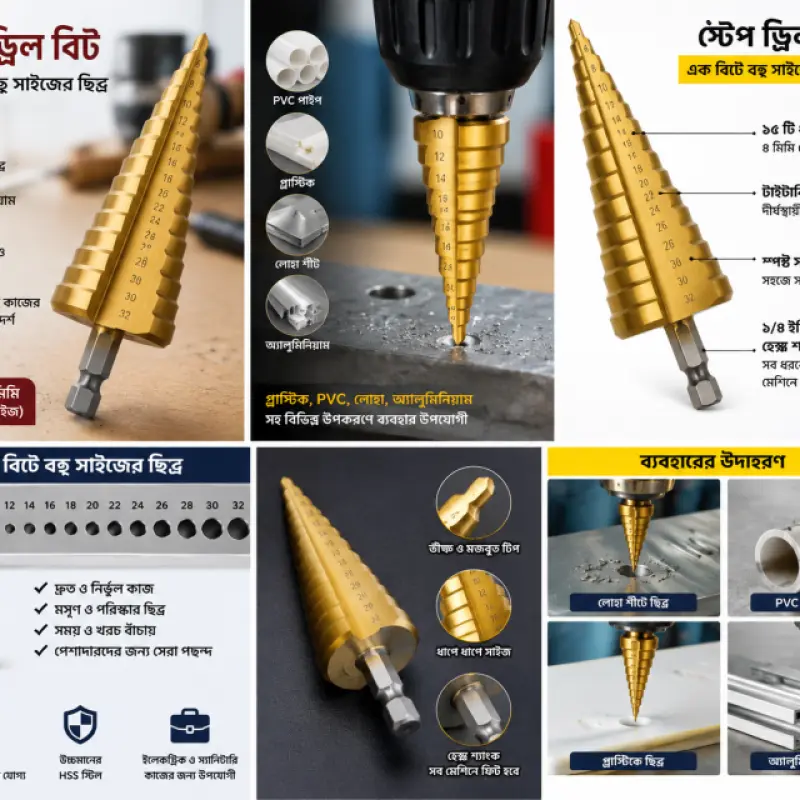 স্টেপ ড্রিল বিট (Step Drill Bit)